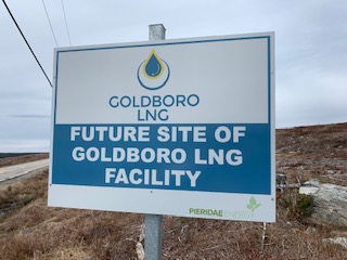 Goldboro LNG Facility Sign